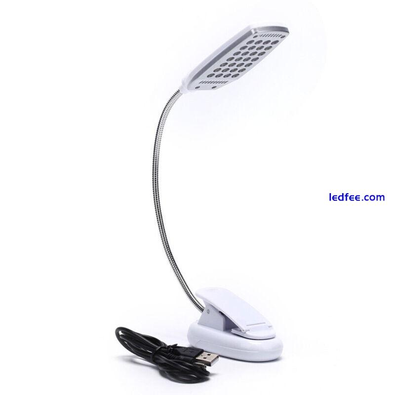 Flexible USB/Battery 28 LED Light Clip On Bed Table Desk Lamp Reading Light Lamp 0 