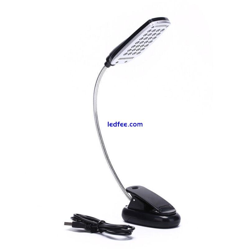 Flexible USB/Battery 28 LED Light Clip On Bed Table Desk Lamp Reading Light Lamp 4 