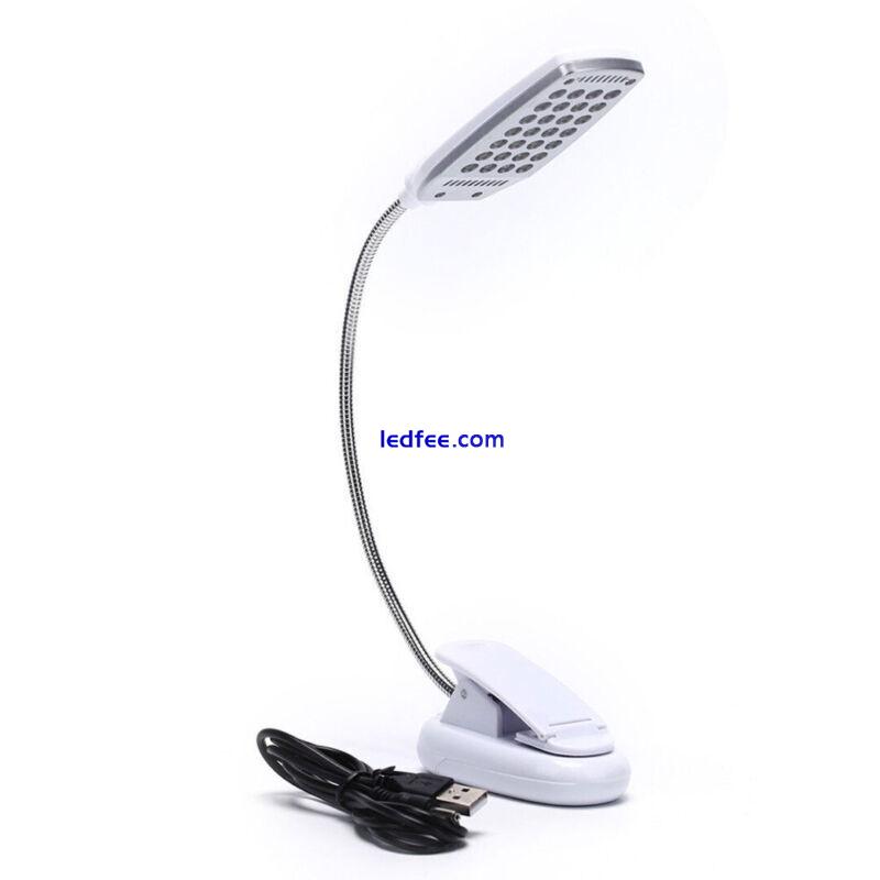 Flexible USB/Battery 28 LED Light Clip On Bed Table Desk Lamp Reading Light Lamp 5 