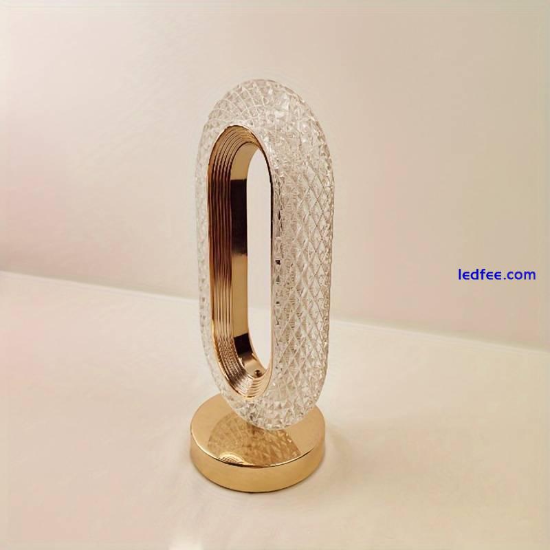 Table Lamp Crystal Night Light Touch Control USB Rechargeable Bedside Lamp Decor 2 