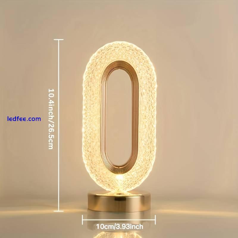 Table Lamp Crystal Night Light Touch Control USB Rechargeable Bedside Lamp Decor 1 