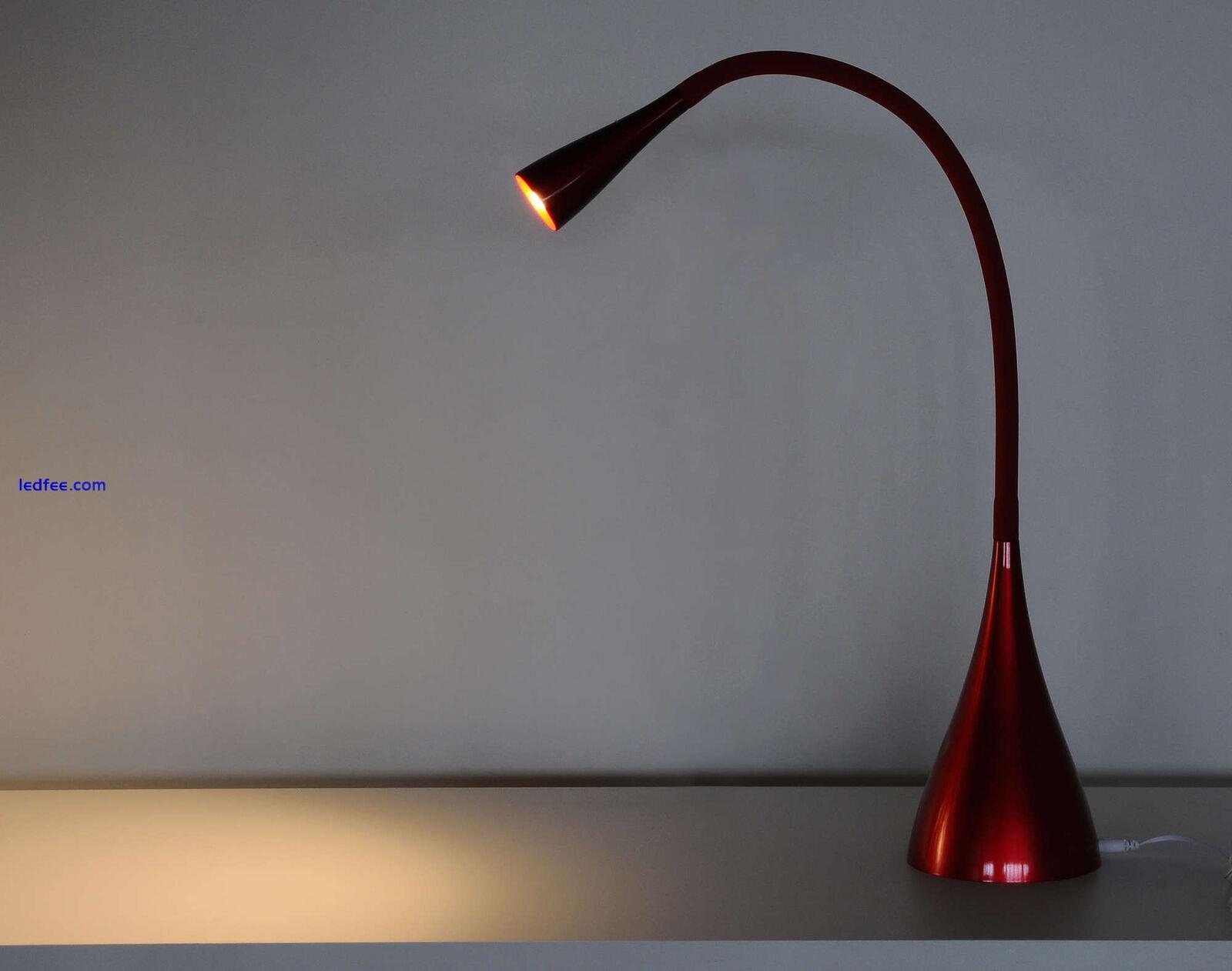 LED Dimmable Desk Table Lamp Light Red 240V 3.5W 3 