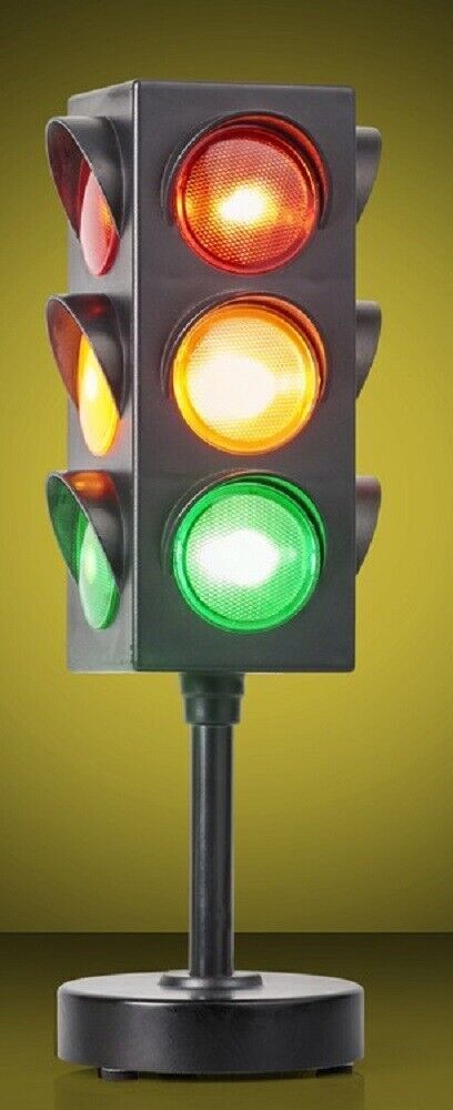 TRAFFIC LIGHT LAMP - 28333 URBAN THEMED STREET DESK LIGHT BRIGHT CYCLING COLOURS 0 