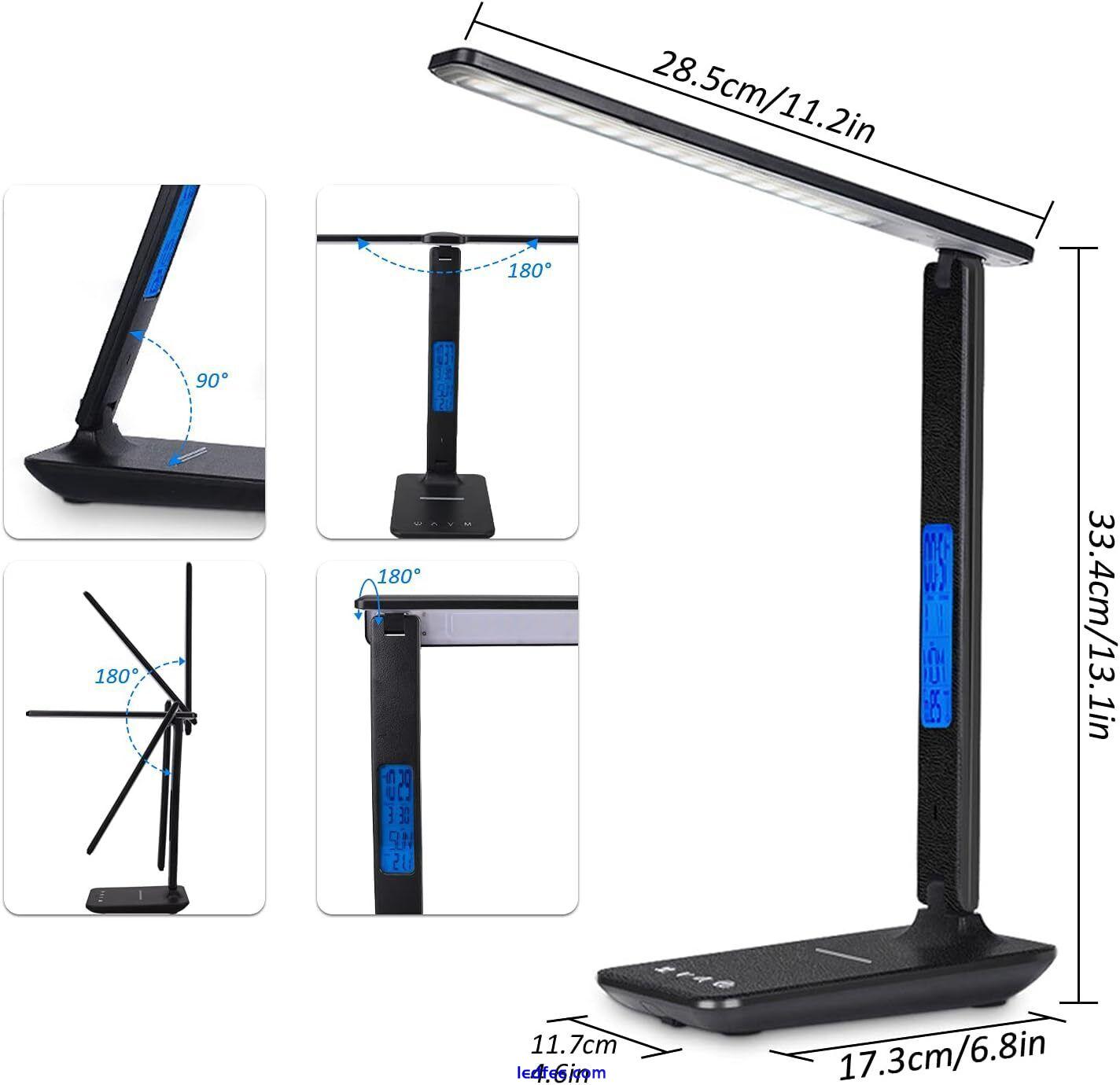 LED Desk Lamp with 10W Wireless Charger, USB Charging, Touch Control Table Lamp 4 