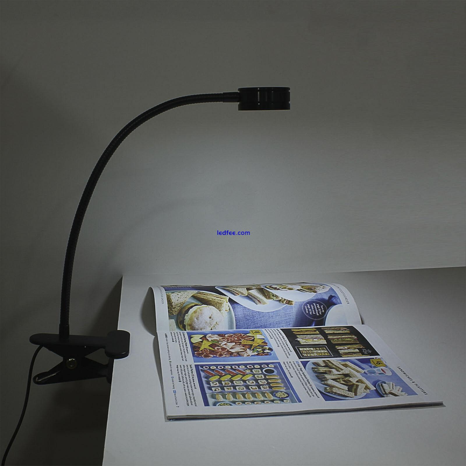 Modern Adjustable Clamp Clip On LED Reading USB Table Desk Lamp Black Chrome 5 