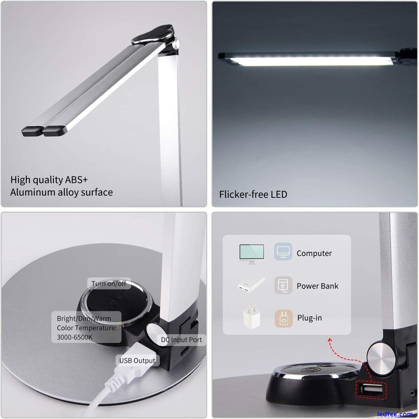 Piano Desk Lamp Dimmable Lamp LED Lighting with USB Charging Foldable Rotatable 1 