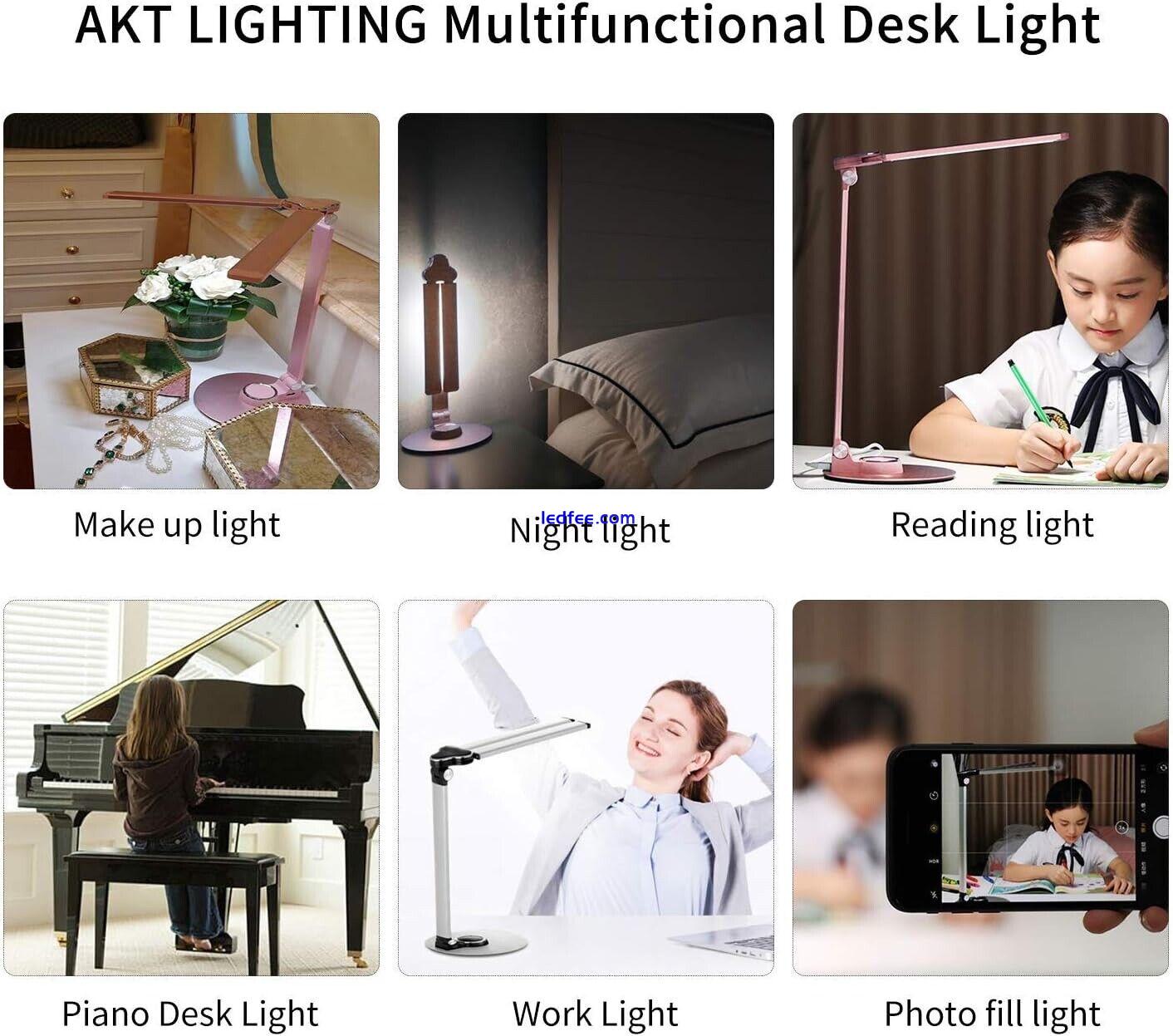 Piano Desk Lamp Dimmable Lamp LED Lighting with USB Charging Foldable Rotatable 4 