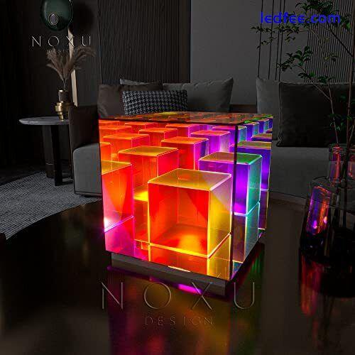 Desk Lamp Dichroic Décor Infinite Effect LED Polychromatic Cube Table Light 2 