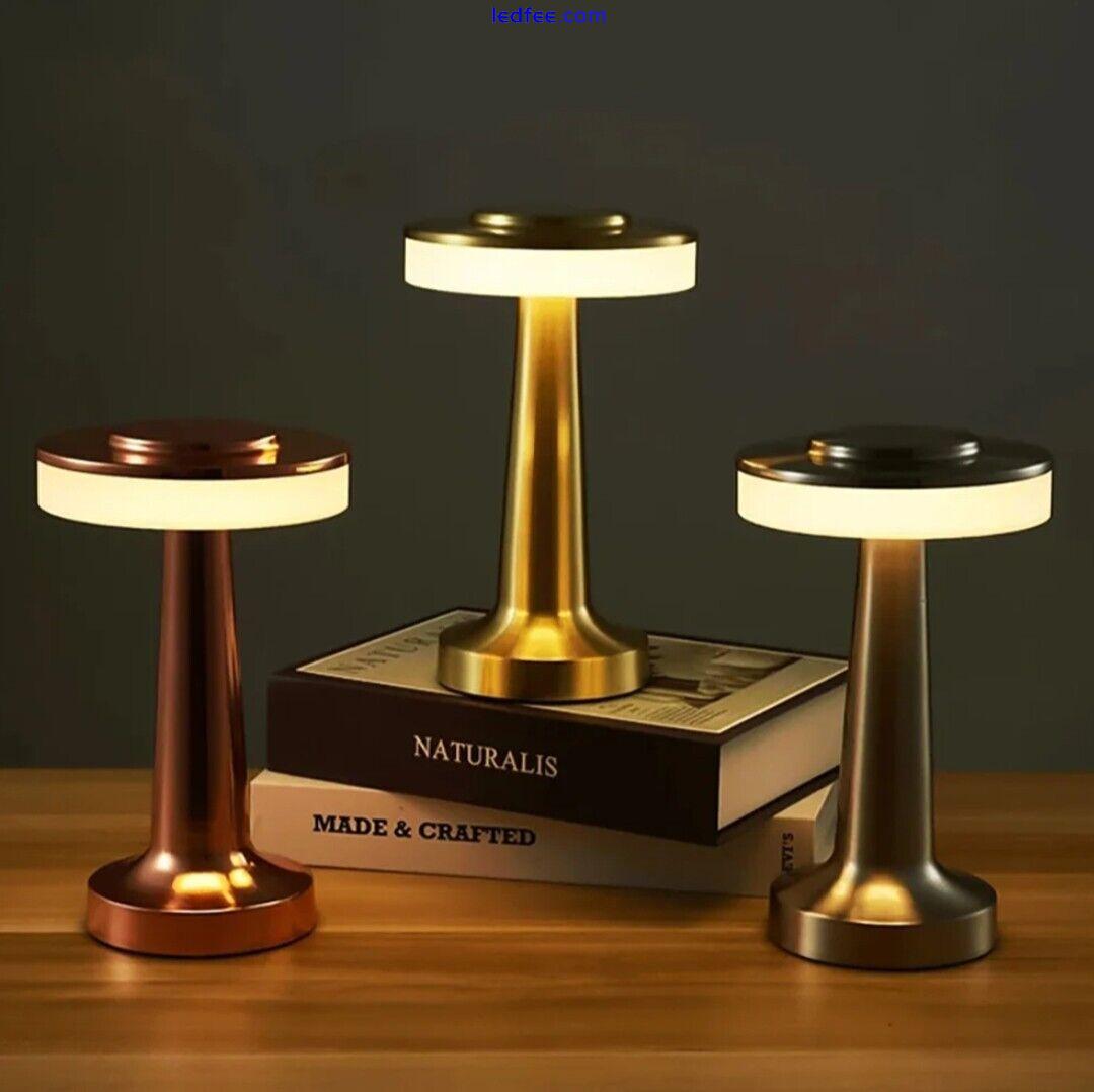 LED Desk Table Bedside Night Lamp Rechargeable Copper / 7 Day Delivery 3 