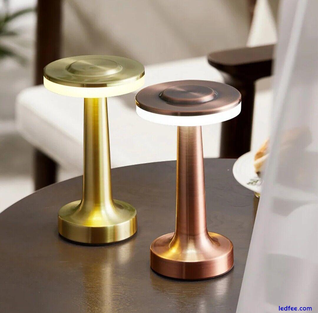 LED Desk Table Bedside Night Lamp Rechargeable Copper / 7 Day Delivery 5 