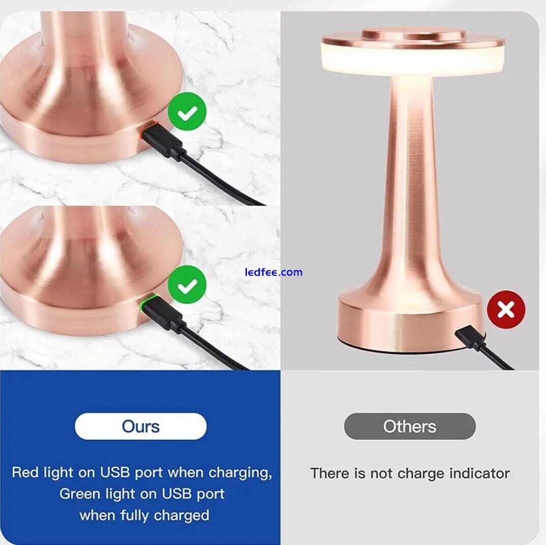 LED Desk Table Bedside Night Lamp Rechargeable Copper / 7 Day Delivery 1 