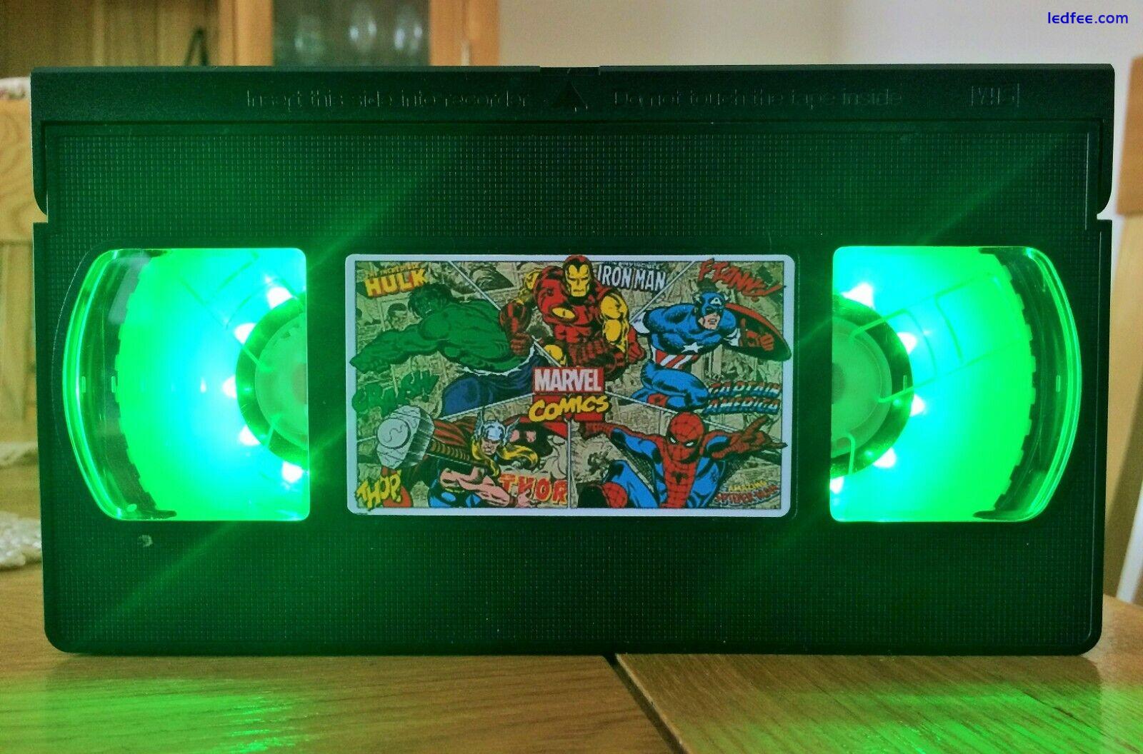 Deadpool Marvel Retro VHS Night Light, Desk Lamp, Led, Bedroom Lamp, TV, Kids 1 