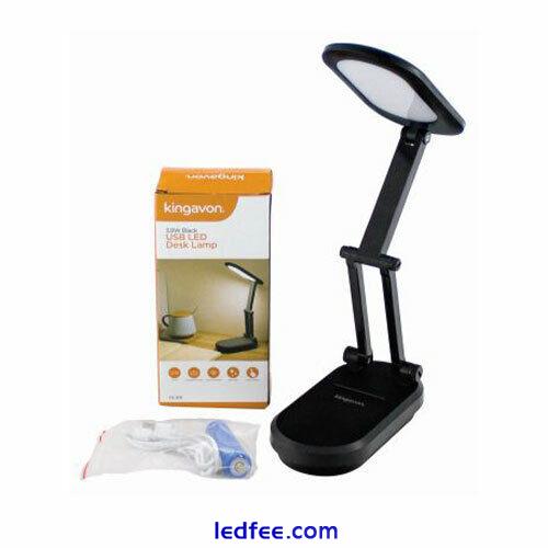 19 LED Desk Lamp USB Rechargeable Foldable Bright Reading Light Home Office 36cm 0 