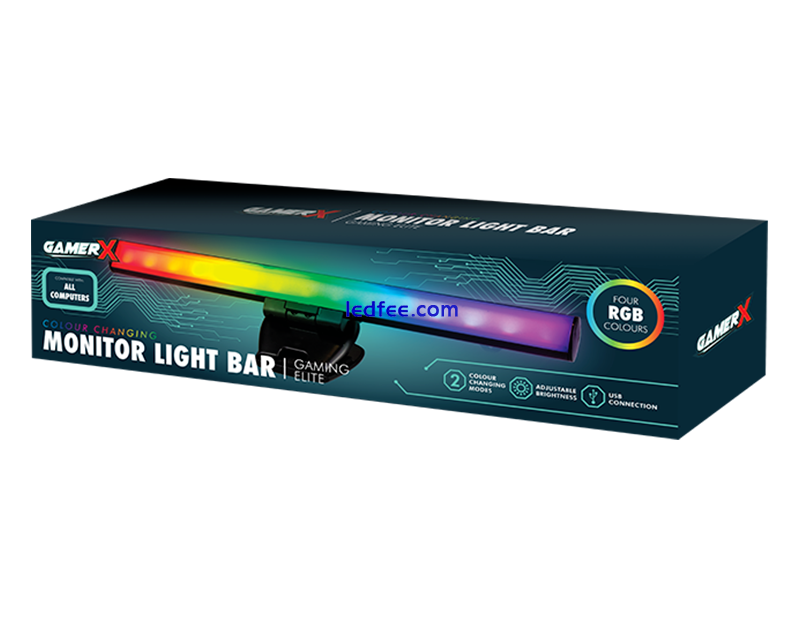 COMPUTER MONITOR LIGHT BAR COLOUR CHANGING USB Screen Desk Lamp LED RGB GELE6135 0 