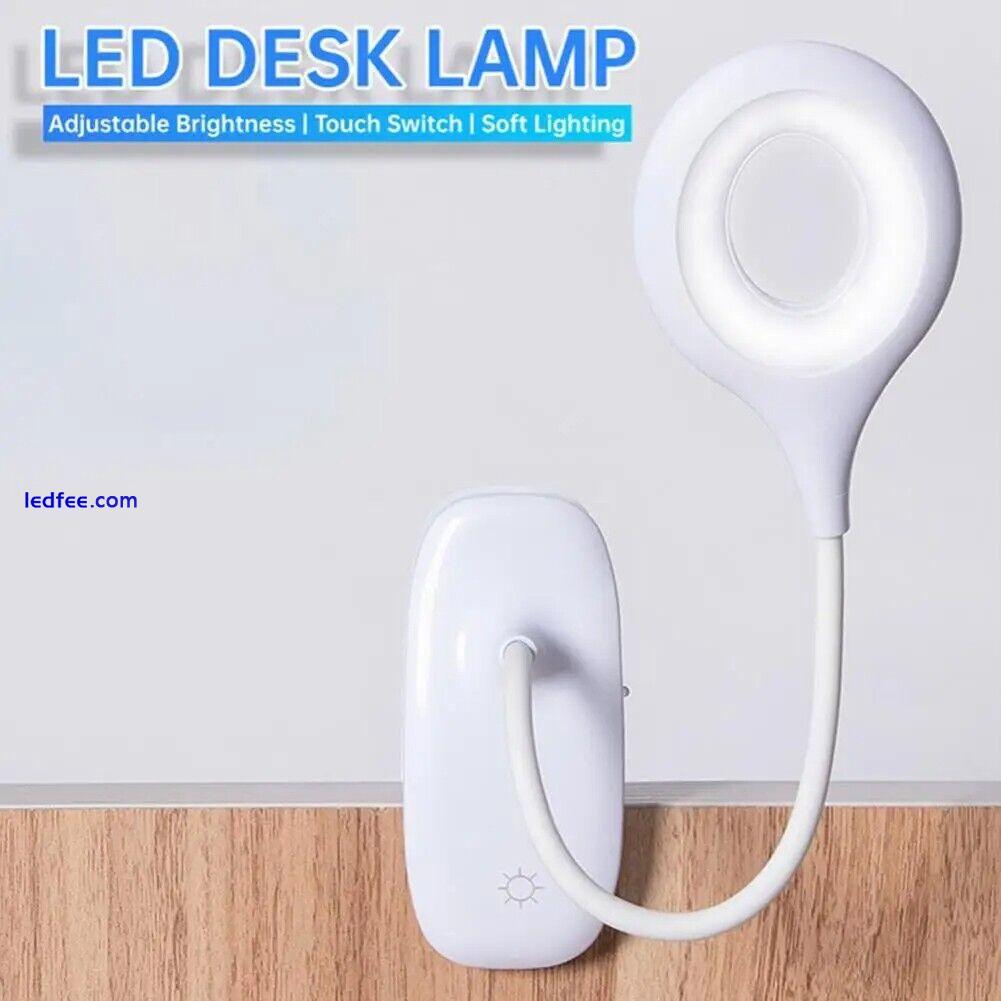 Clip On Desk Lamp LED Flexible Arm USB Dimmable Study Reading Table Night Light. 0 