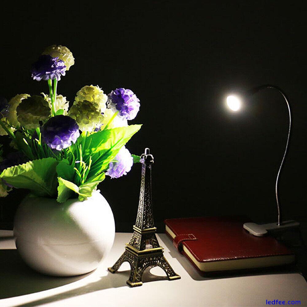 USB Clip On Flexible Bedside Table Desk Lamp Reading LED Light Bed Study Light 4 