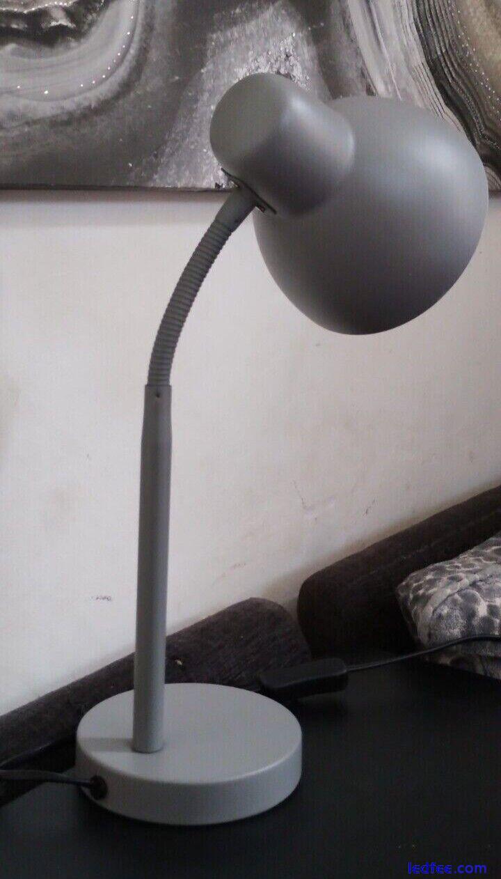 Flexible arm flint grey desk table lamp 0 