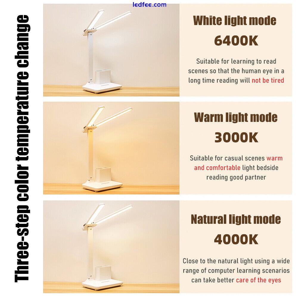 LED Desk Lamp Dimmable Eye-Caring Home Office Table Lamps Reading Light Folding 5 