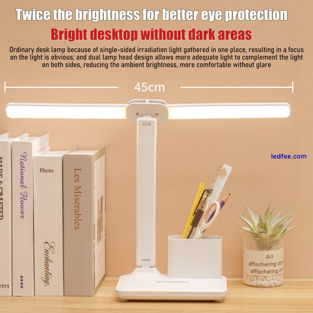 LED Desk Lamp Dimmable Eye-Caring Home Office Table Lamps Reading Light Folding 1 