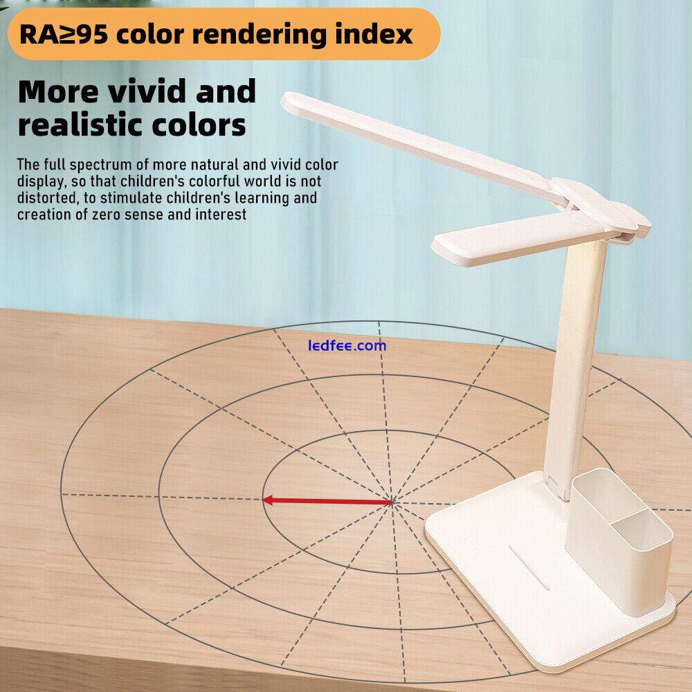 LED Desk Lamp Dimmable Eye-Caring Home Office Table Lamps Reading Light Folding 3 