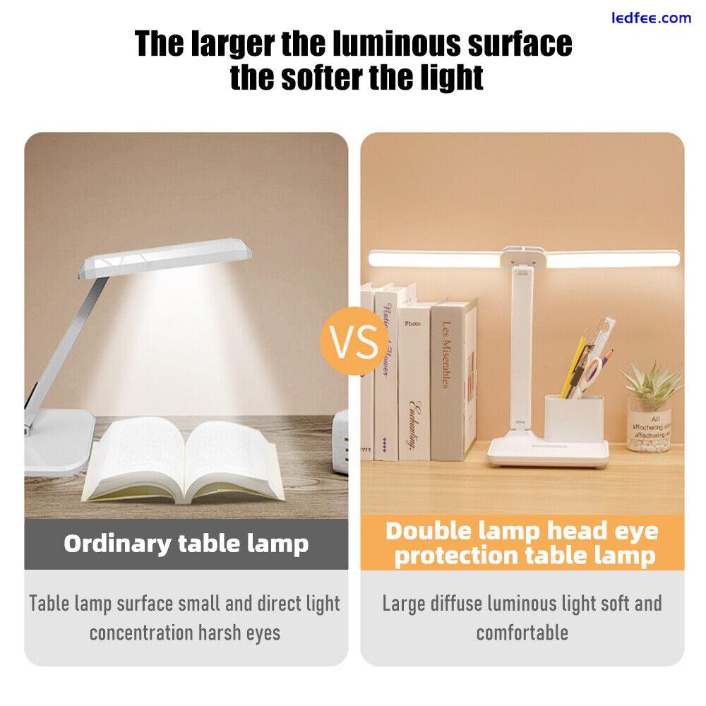 LED Desk Lamp Dimmable Eye-Caring Home Office Table Lamps Reading Light Folding 2 