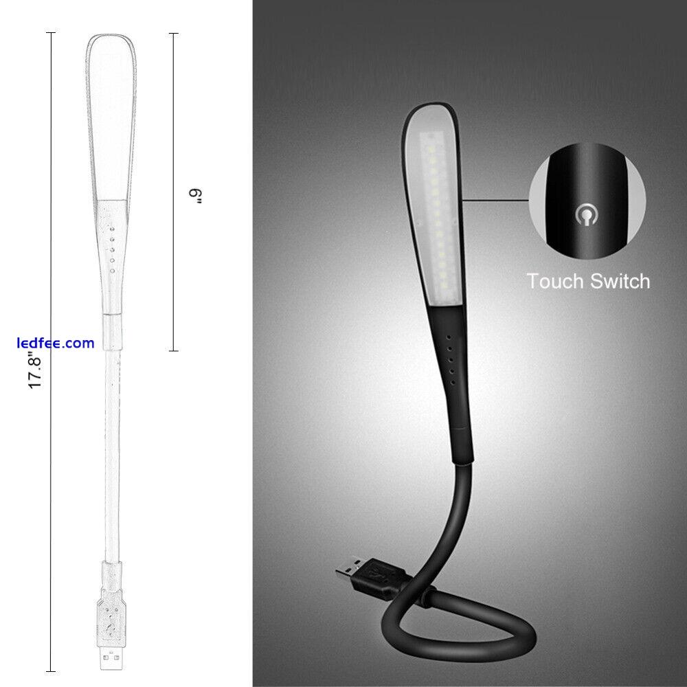 Desk Lamp Mini Portable Laptops USB LED Light Touch Sensor Dimmable Night Light 2 