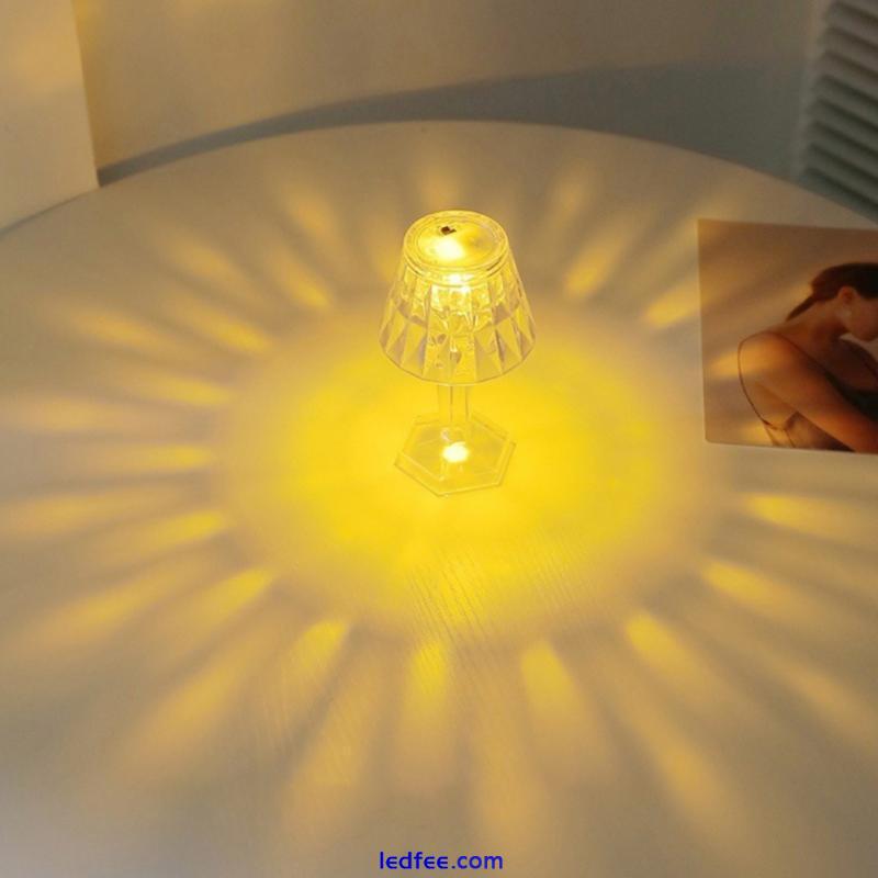 LED Mini Crystal Table Desk Lamp Rose Light Diamond Atmosphere Night Lights Gift 2 