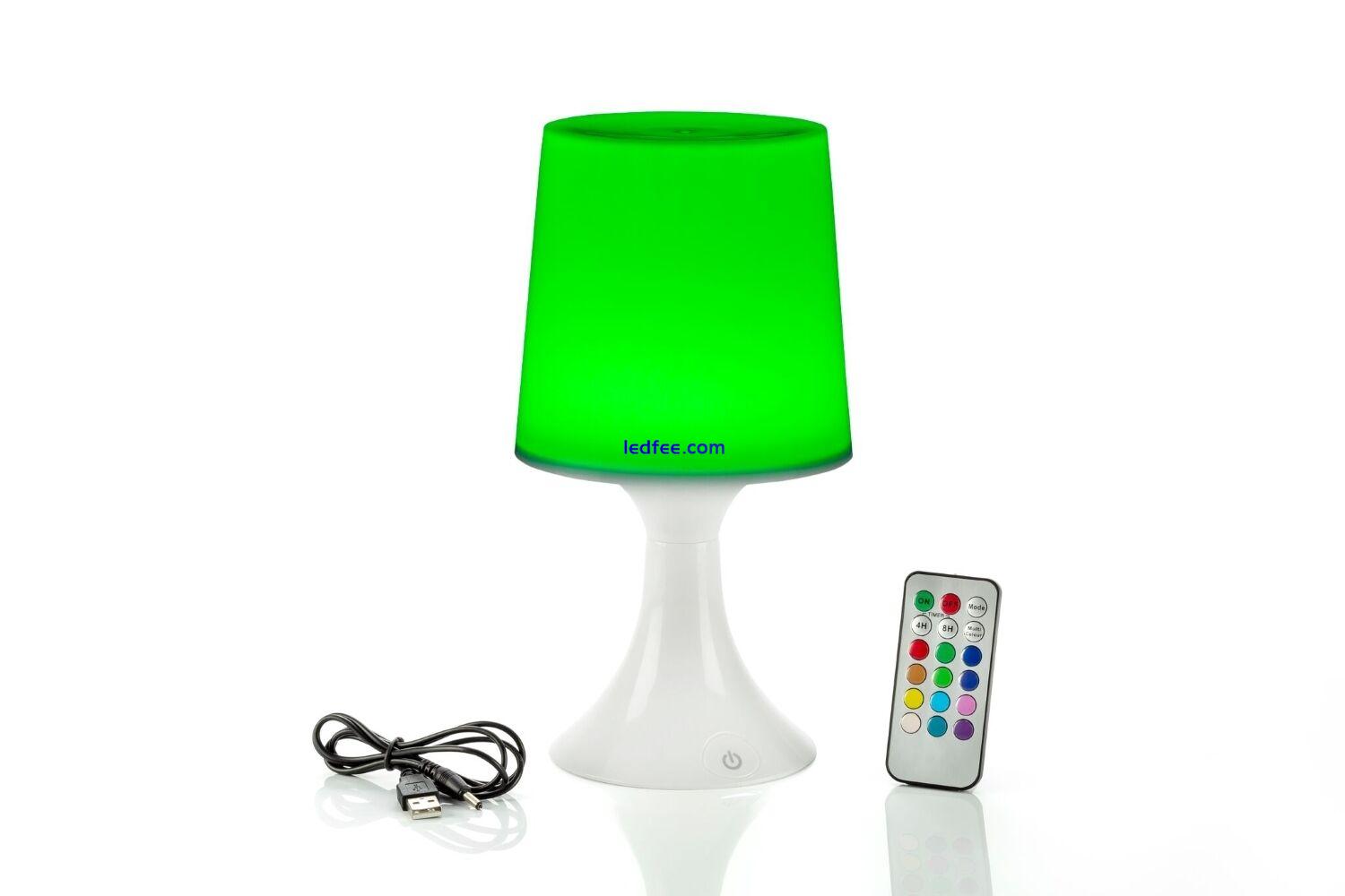 Auraglow Remote Control Colour Changing Wireless LED Mood Light Table Desk Lamp 4 