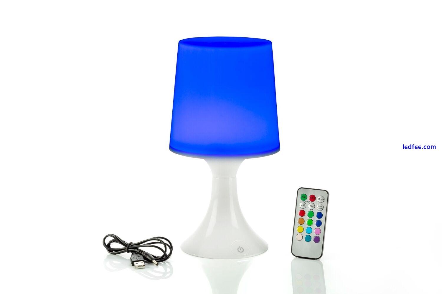 Auraglow Remote Control Colour Changing Wireless LED Mood Light Table Desk Lamp 3 