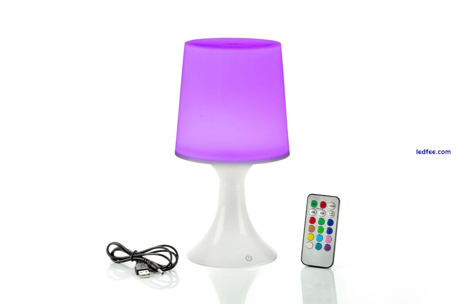 Auraglow Remote Control Colour Changing Wireless LED Mood Light Table Desk Lamp 5 