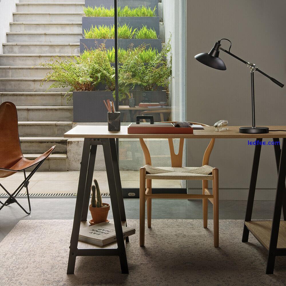 Table Lamp Industrial Adjustable Metal Desk Task Work Light LED Bulb Lighting 4 
