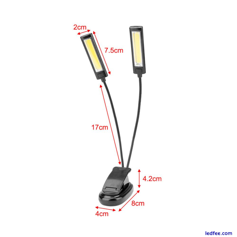 USB COB Flexible Reading LED Light Clip-on Beside Bed Desk Table Lamp Book Lamp 0 
