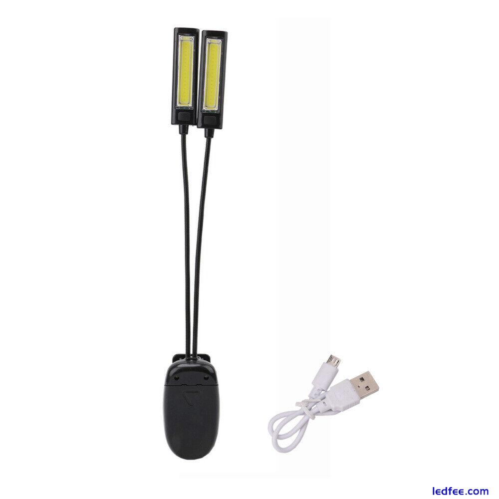 USB COB Flexible Reading LED Light Clip-on Beside Bed Desk Table Lamp Book Lamp 4 