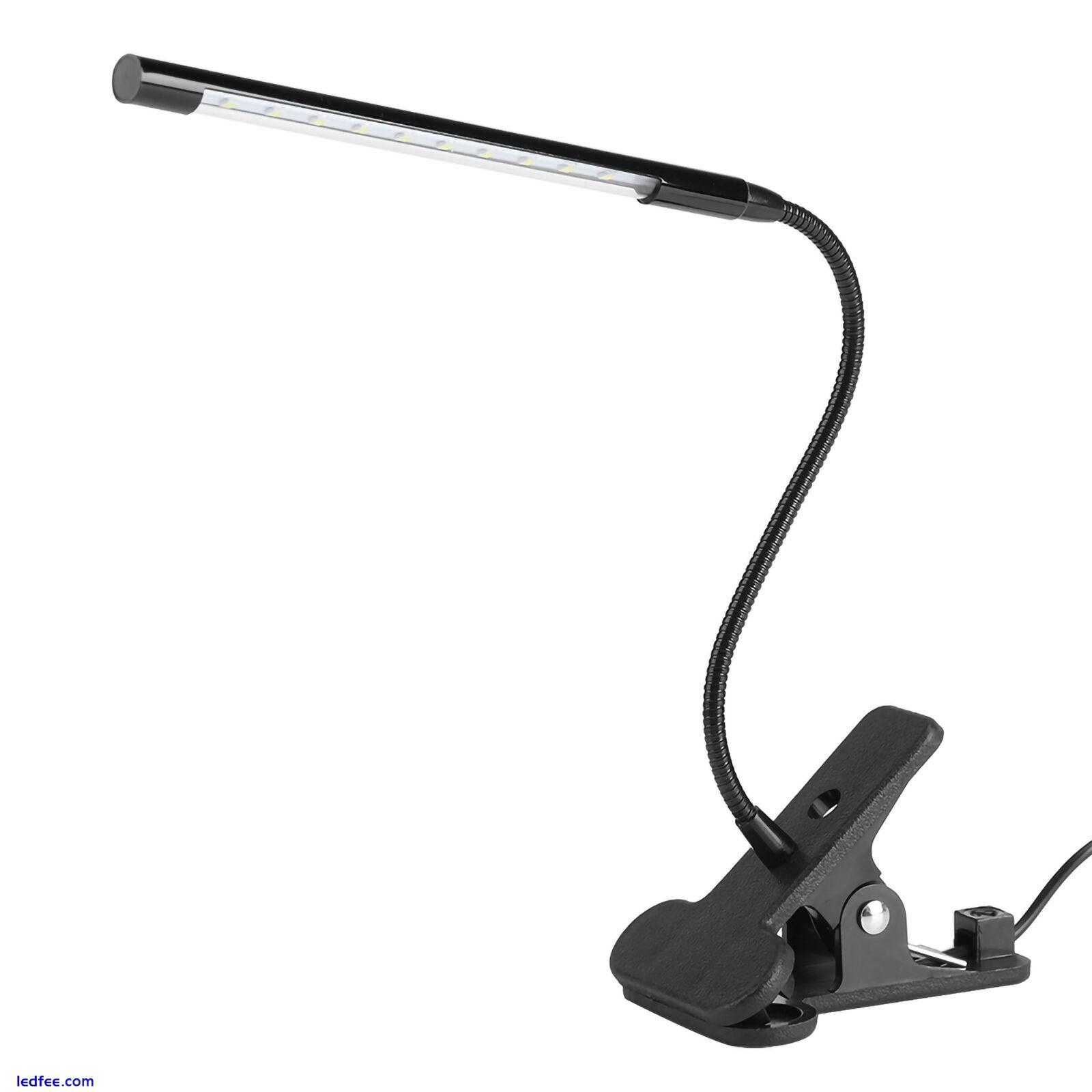 USB Rechargeable Touch Sensor LED Desk Table Lamp Flexible Clip On Book US 2 