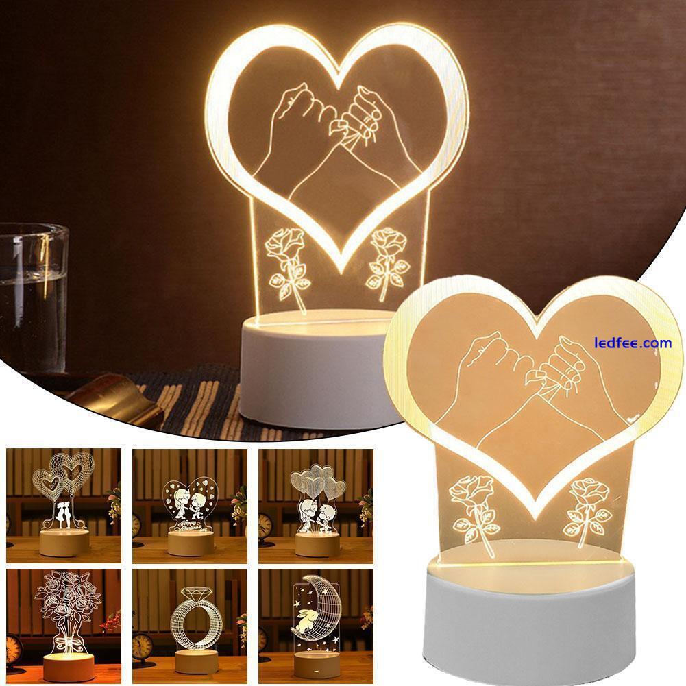 Desk LED Night Light Creative Bedroom Bedside Table Day gift Lamp F2A0 2 