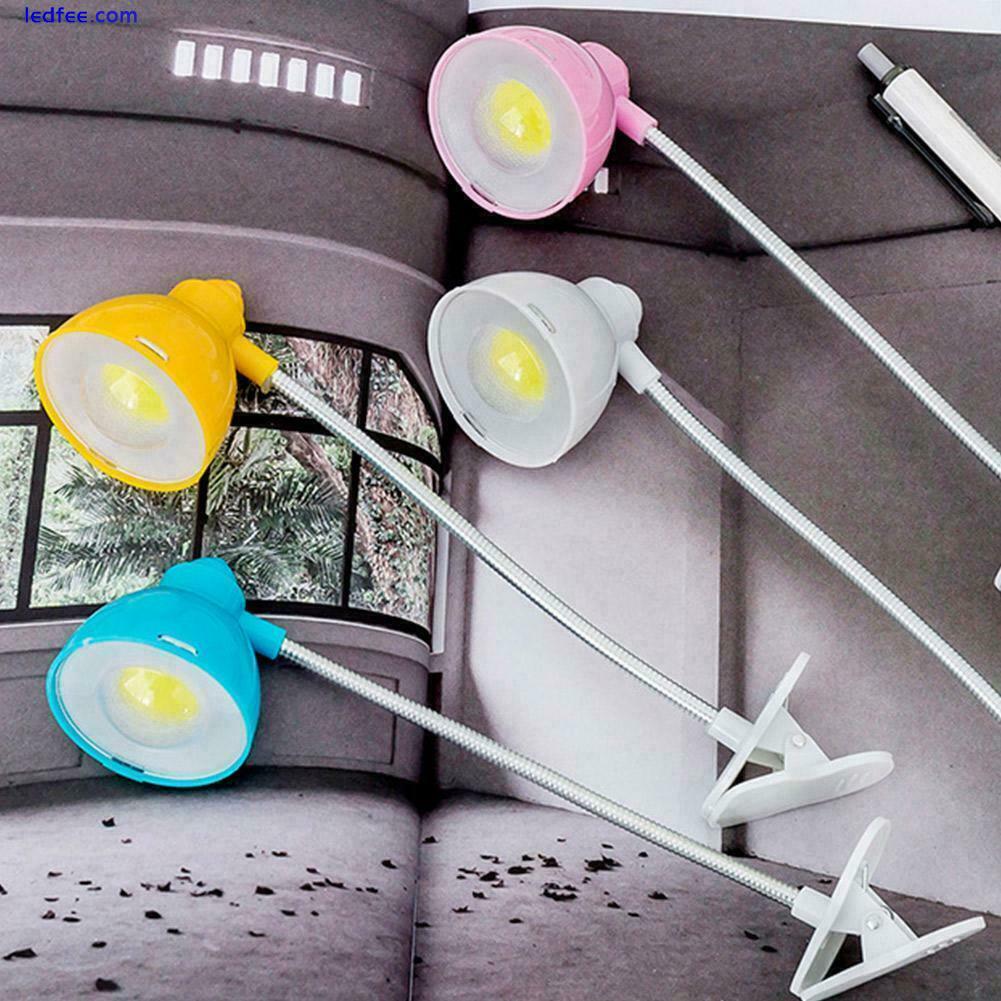 Clip-on Reading Light Flexible LED Lamp Table Desk Battery Light Good Clamp J7V0 5 