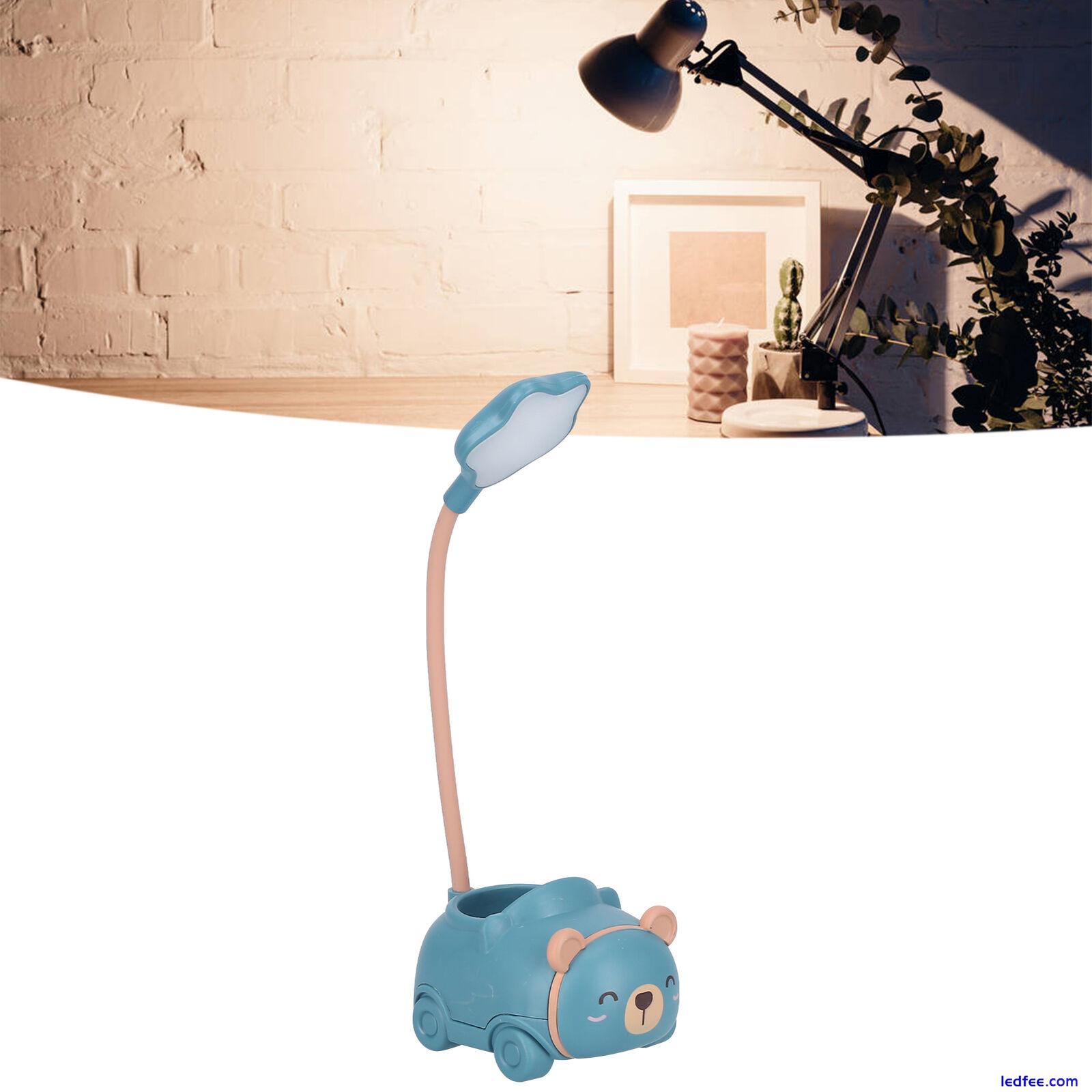 (Blue)LED Desk Lamp Foldable 360° Adjustment Eye Protection Reading Charging 3 