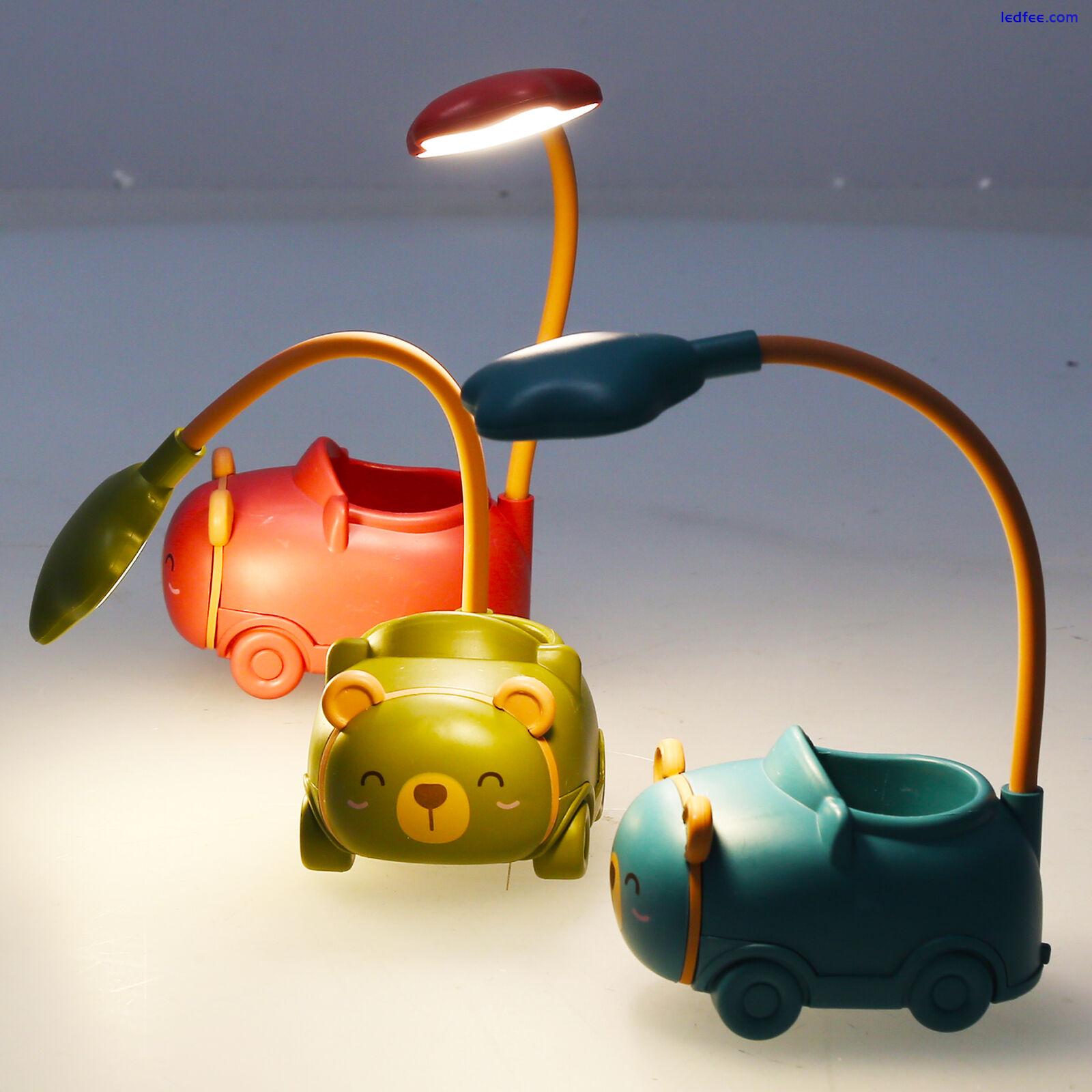 (Blue)LED Desk Lamp Foldable 360° Adjustment Eye Protection Reading Charging 5 