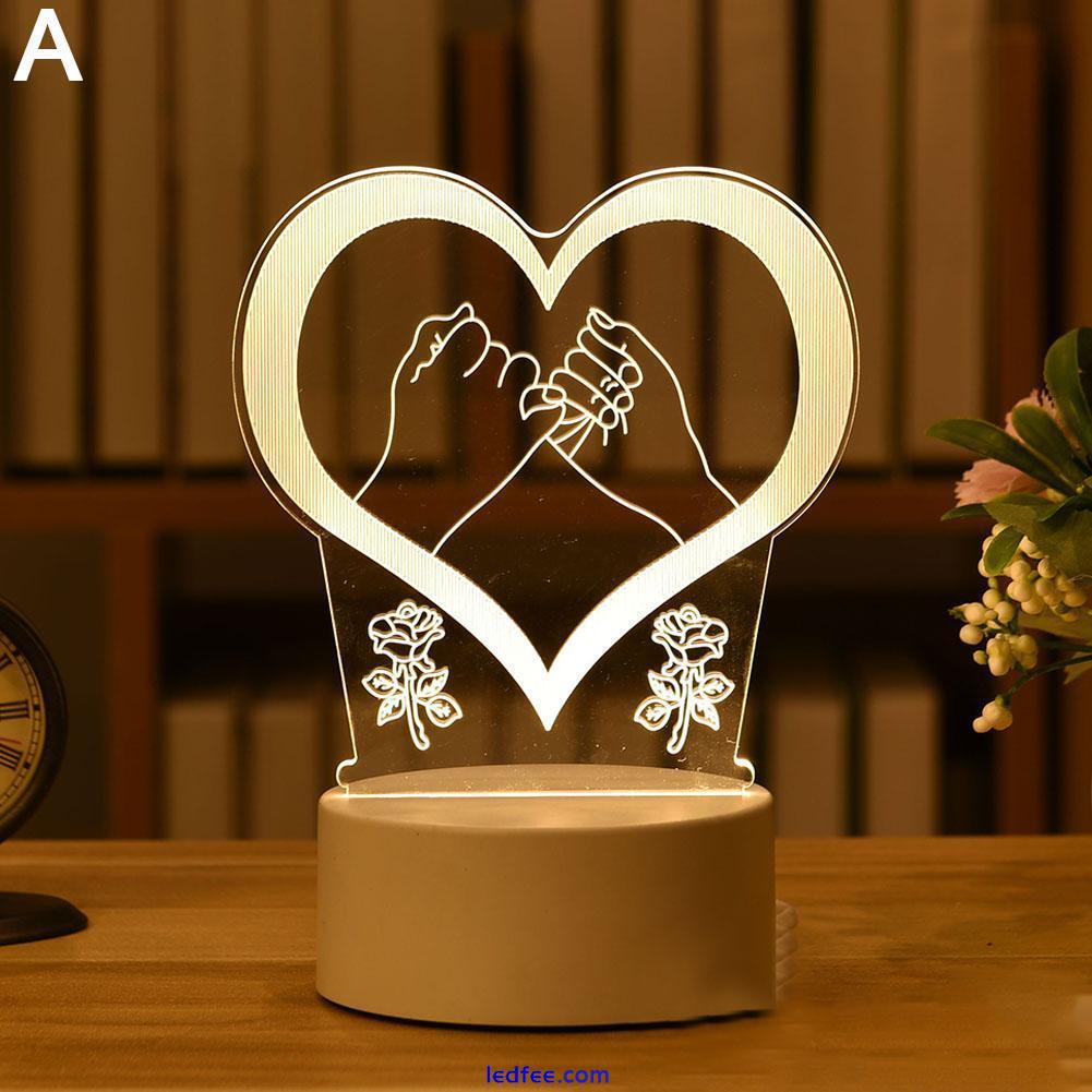 Desk LED Night Light Creative Bedroom Bedside Table Lamp Valentine's Day gift 0 