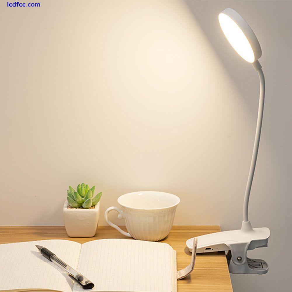 Table Desk Clip-On LED Light Rechargeable Touch Type Dimmable USB Night Lamp 2 