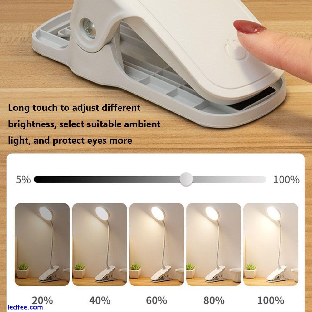 Table Desk Clip-On LED Light Rechargeable Touch Type Dimmable USB Night Lamp 1 