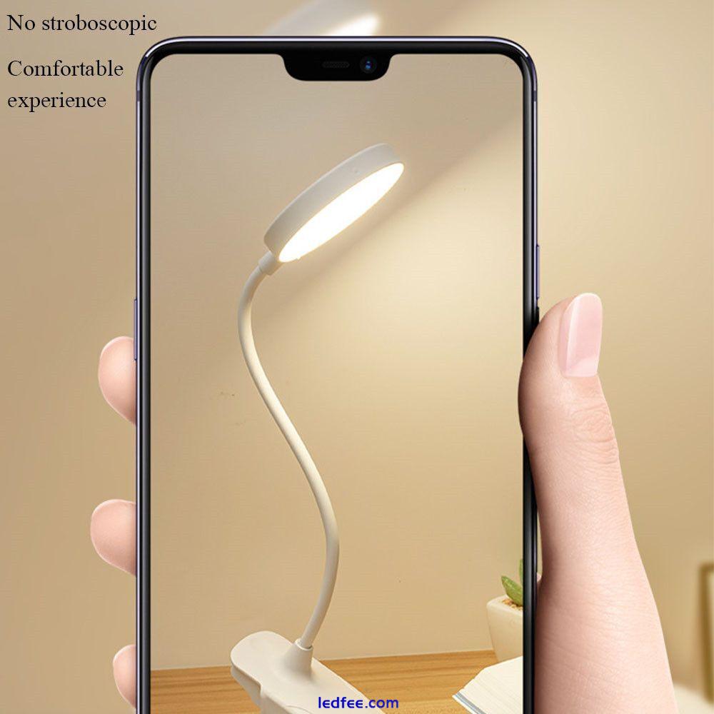 Table Desk Clip-On LED Light Rechargeable Touch Type Dimmable USB Night Lamp 3 
