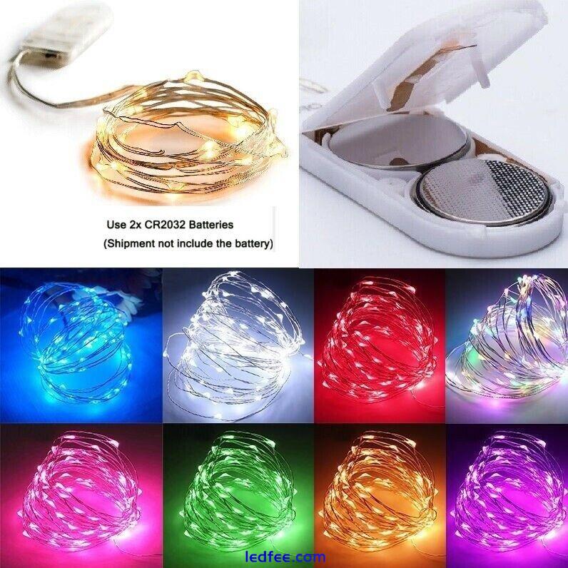 6 Pack 10/20 LED Battery Micro Rice Wire Copper Fairy String Lights Party Decor 1 