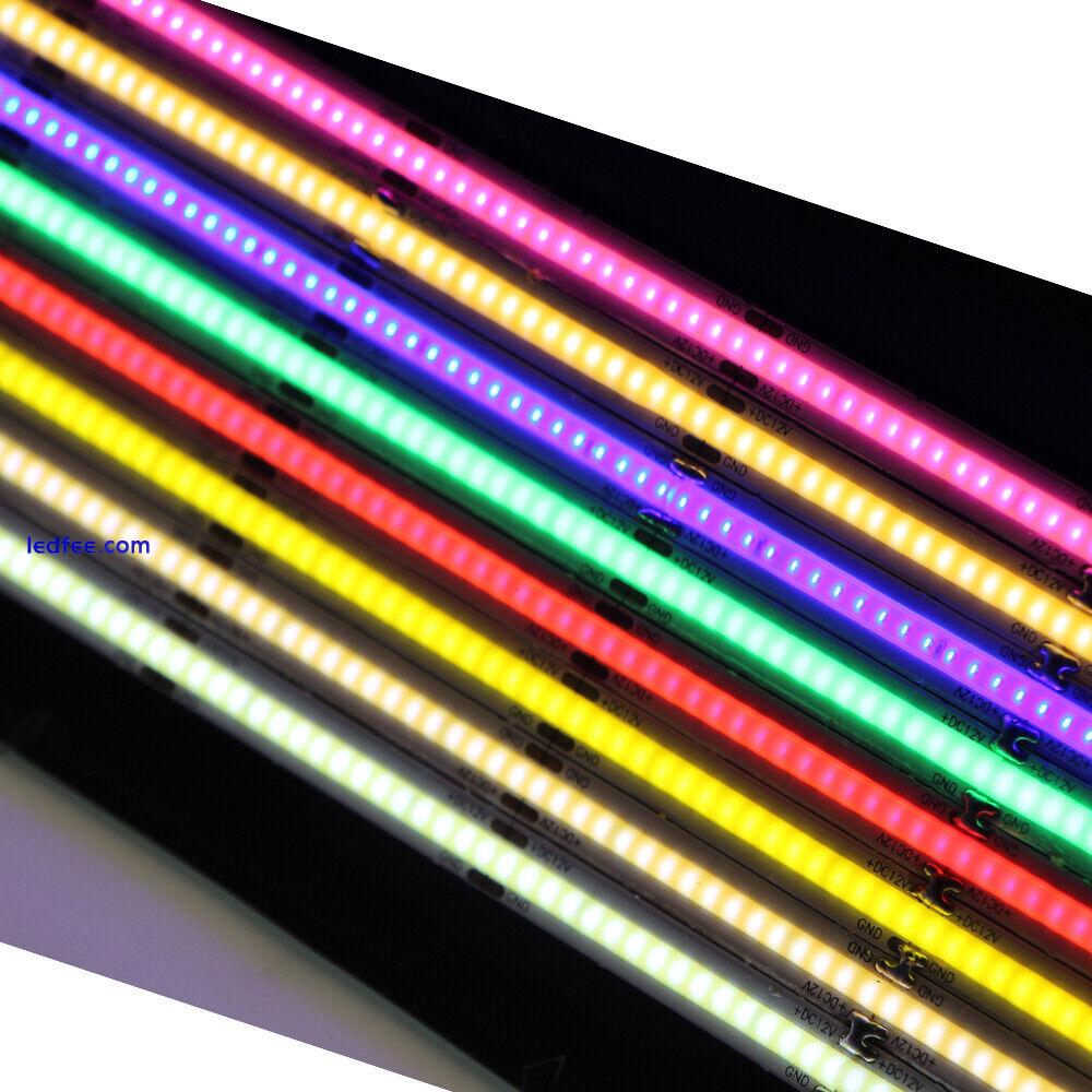 COB soft LED Strip Neon 12/24V 384leds/m High Density RA90 red/blue/green/yellow 1 