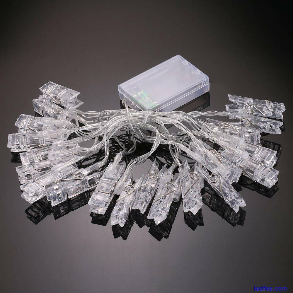 LED Photo Clip String Lights 10/30/50 Hanging Peg Clips Fairy Christmas Cards  1 