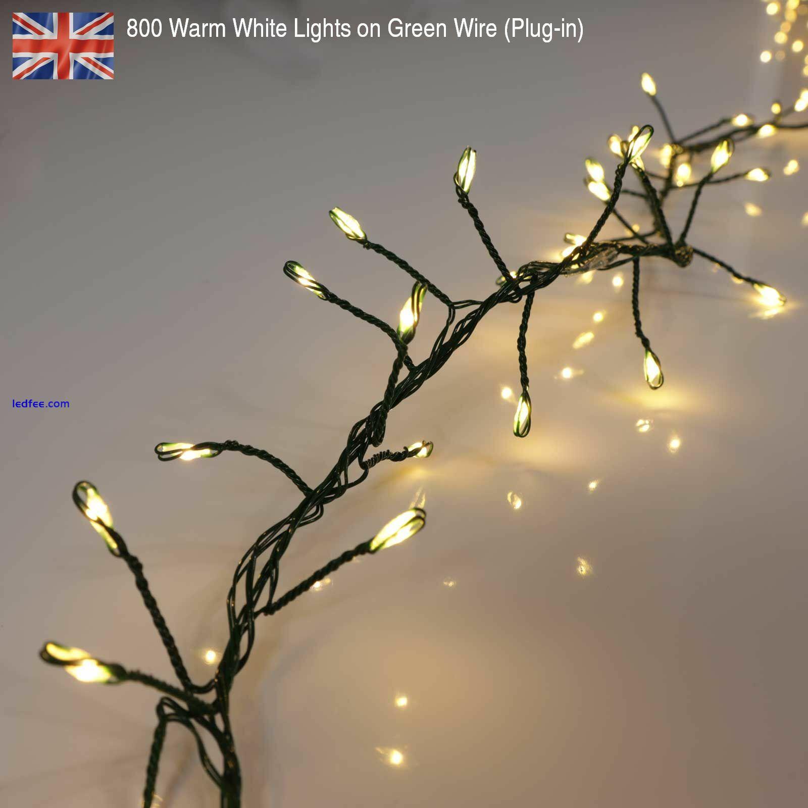 Premium LED Cluster Lights, Sunset & Warm White Fairy Lights for Christmas 1 