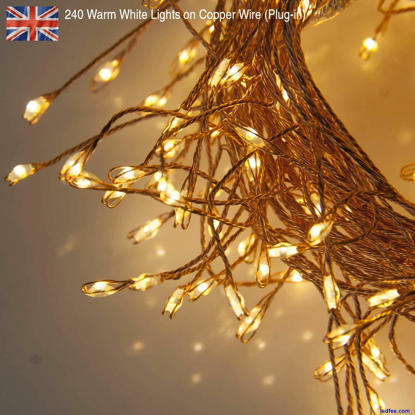Premium LED Cluster Lights, Sunset & Warm White Fairy Lights for Christmas 0 