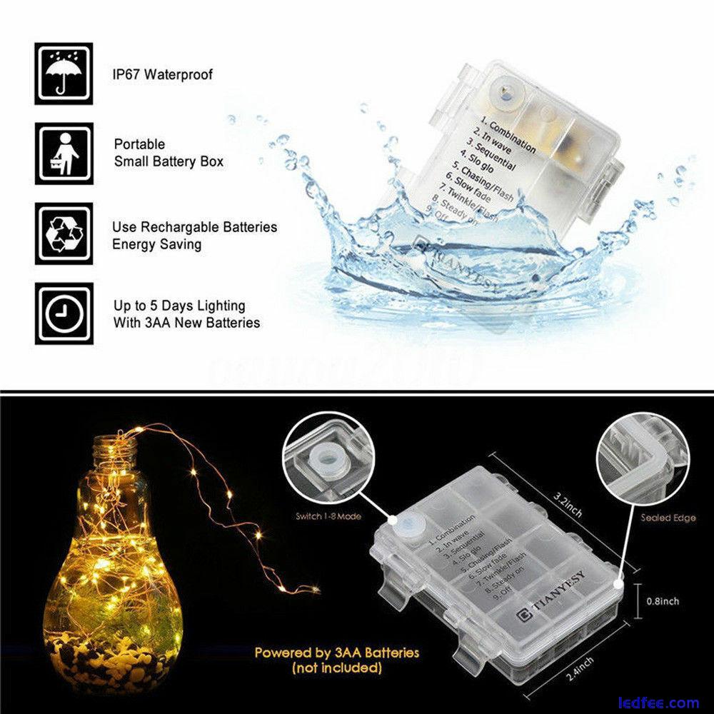 USB/battery Twinkle LED String Fairy Lights 5-20M 8Modes Xmas Party 13key Remote 1 