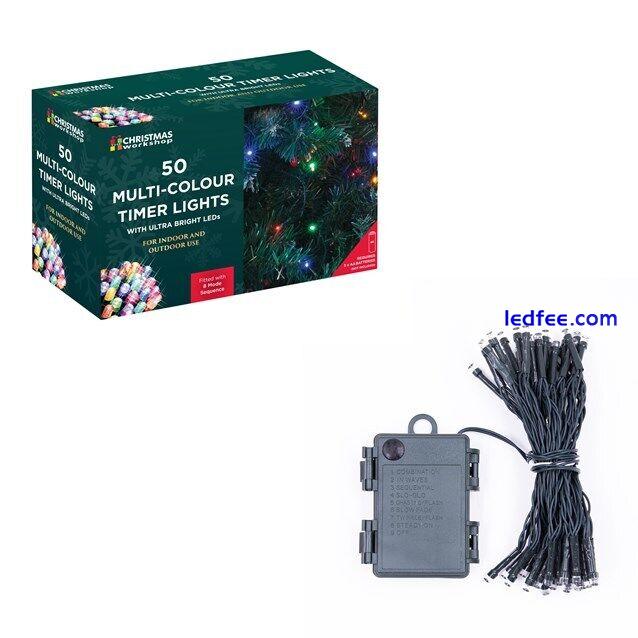 BATTERY OPERATED LED XMAS FAIRY LIGHTS WITH TIMER INDOOR OUTDOOR CHRISTMAS PARTY 4 