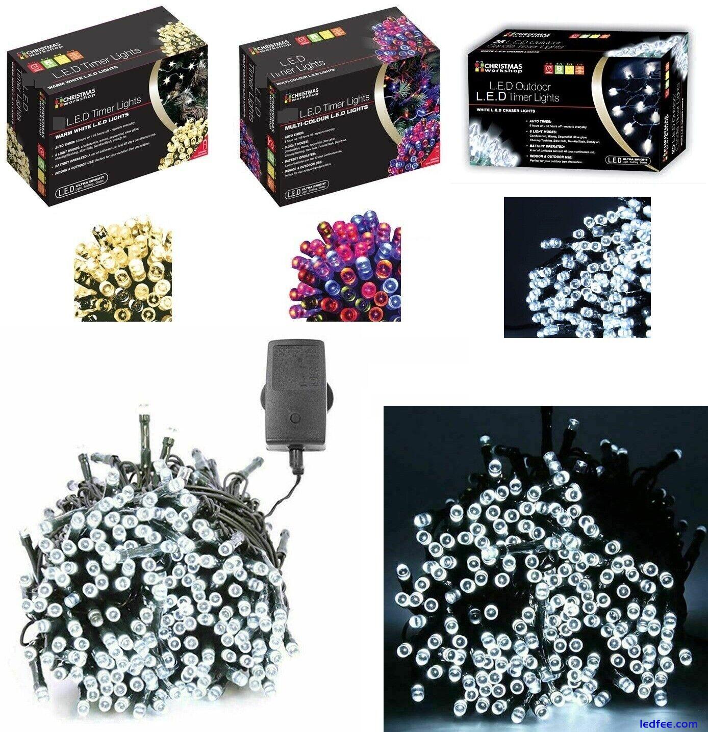 BATTERY OPERATED LED XMAS FAIRY LIGHTS WITH TIMER INDOOR OUTDOOR CHRISTMAS PARTY 1 